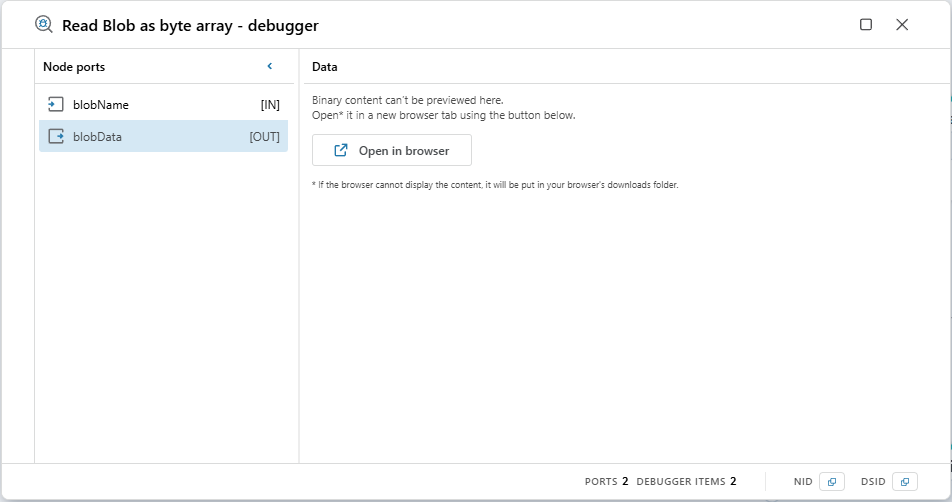 Binary data handling