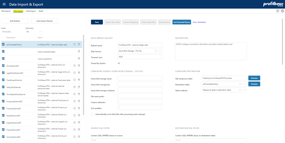 Planner Data Requirements | Profitbase Docs