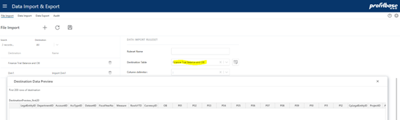 Planner Data Requirements | Profitbase Docs