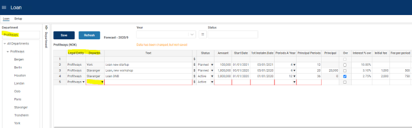Loan module | Profitbase Docs