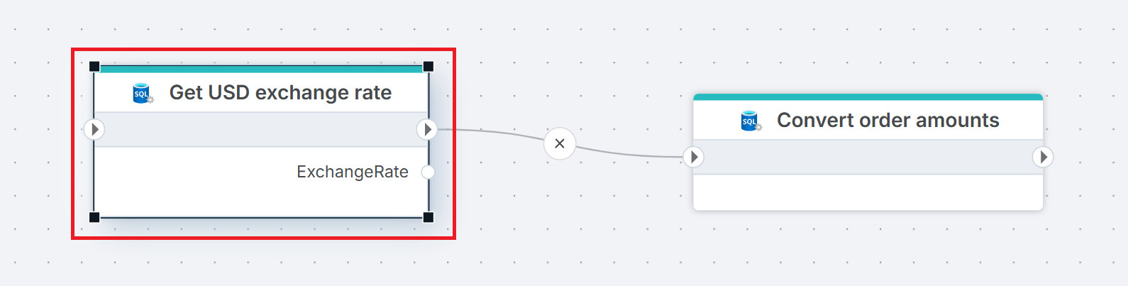 Flow with Get USD exchange rate retrieving a single entity and Convert order amounts using the rate value