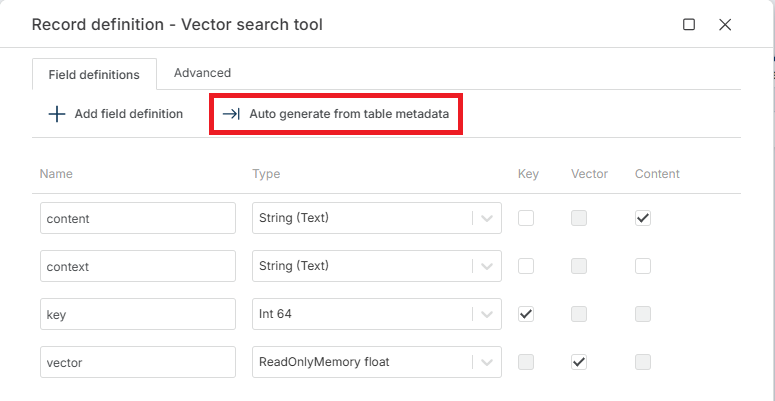 Vector search tool | Profitbase Docs